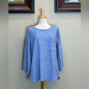 Hannah Closet | Size XL Casual Heather Blue Long Sleeve Top
